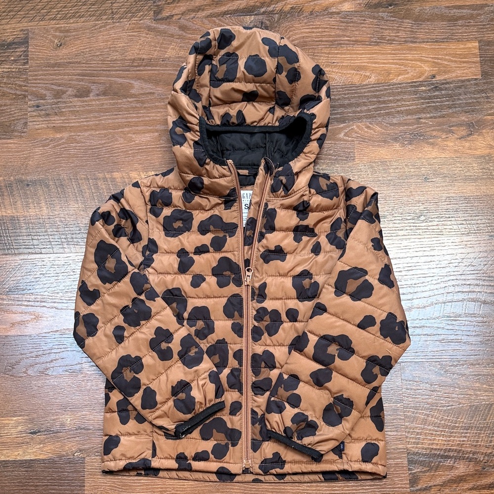 GAP Kids Tan and Black Puffer Jacket
